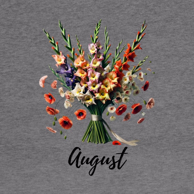 August Flower Shirt, August Birth Month, Vintage Watercolor Floral Tshirt, Mothers Day Gift, Boho Garden, Cottagecore TShirt, Van Gogh Tee by HoosierDaddy